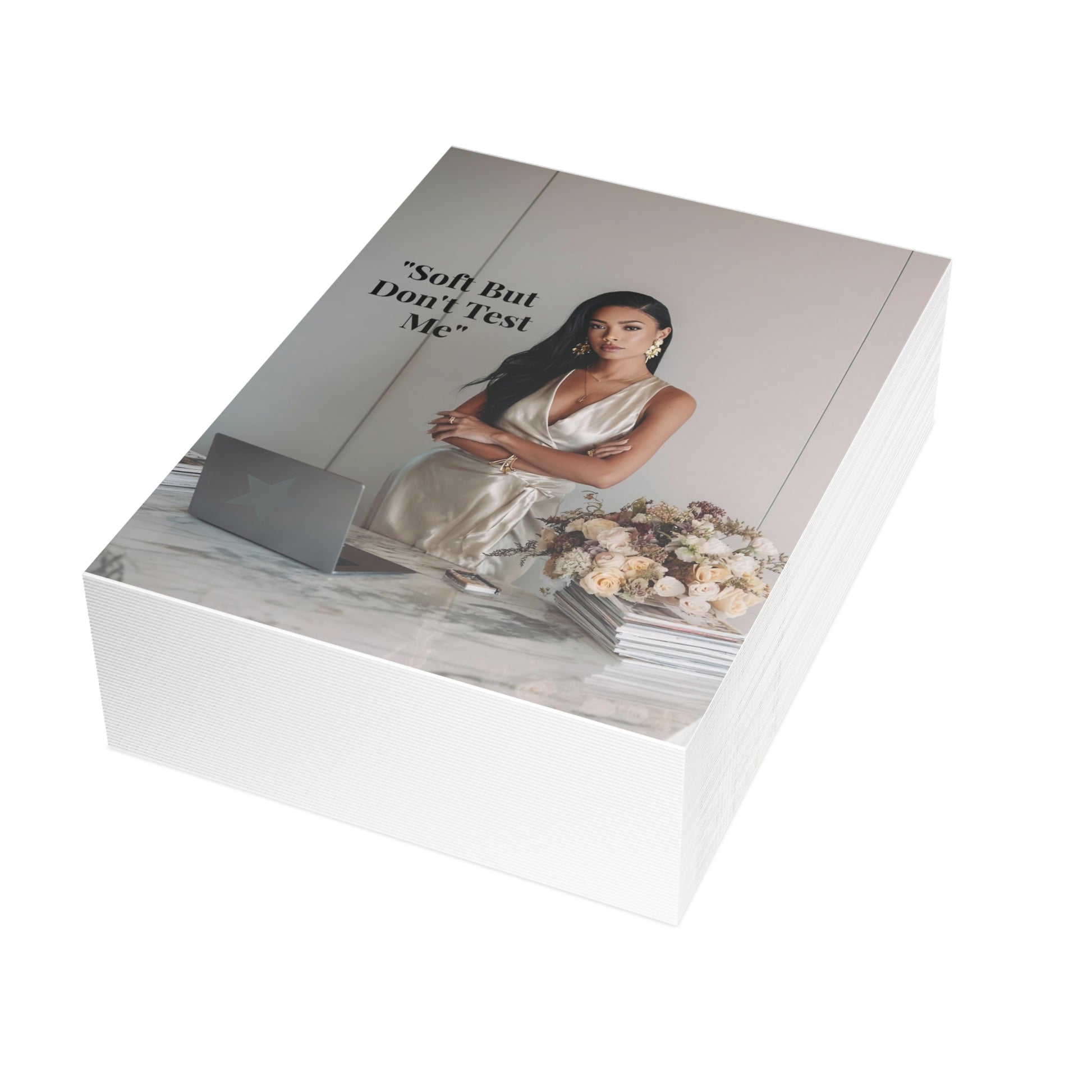 “Soft Boss Energy “ Signature Postcard — Just Because Bestie Bundle with Envelopes - Perfect for Greetings, Invitations, Holiday Wishes, Thank You Notes, and More