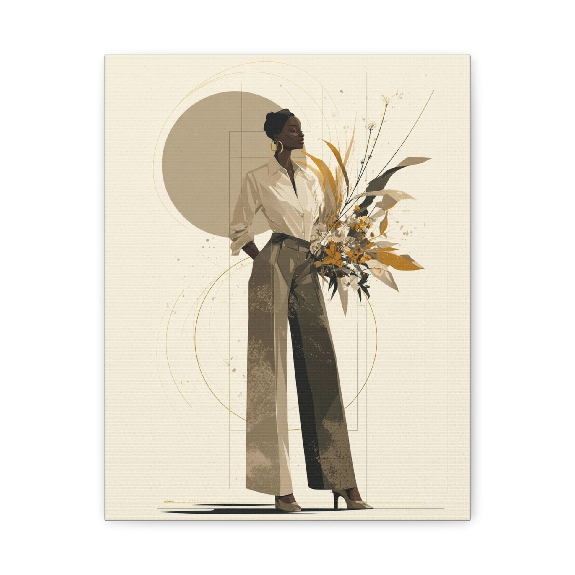 La Femme Forte Stretched Canvas Art | Modern Home Decor, Wall Art, Gift for Her, Bridal Shower, Wedding Decoration