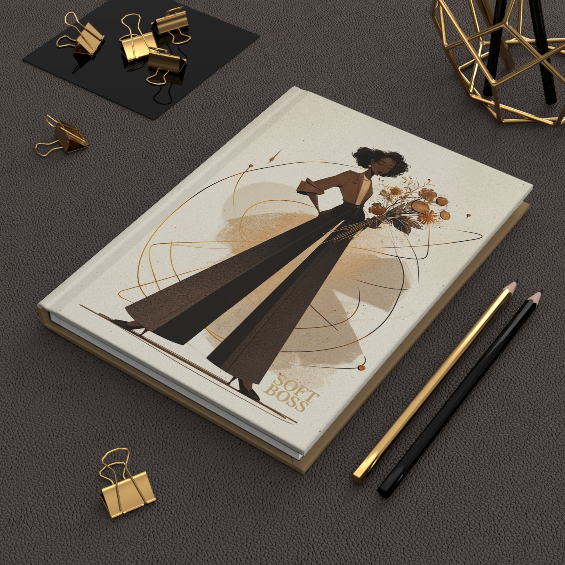La Femme Forte Elegant Hardcover Journal for Boss Minds | Inspirational Gift, Office Supplies, Journaling, Self-Care, Soft Boss