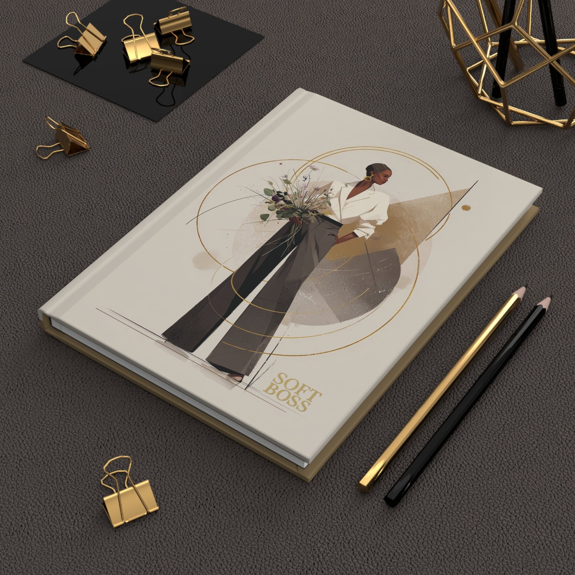 La Femme Forte Elegant Hardcover Journal for Boss Minds | Inspirational Gift, Office Supplies, Journaling, Self-Care, Soft Boss