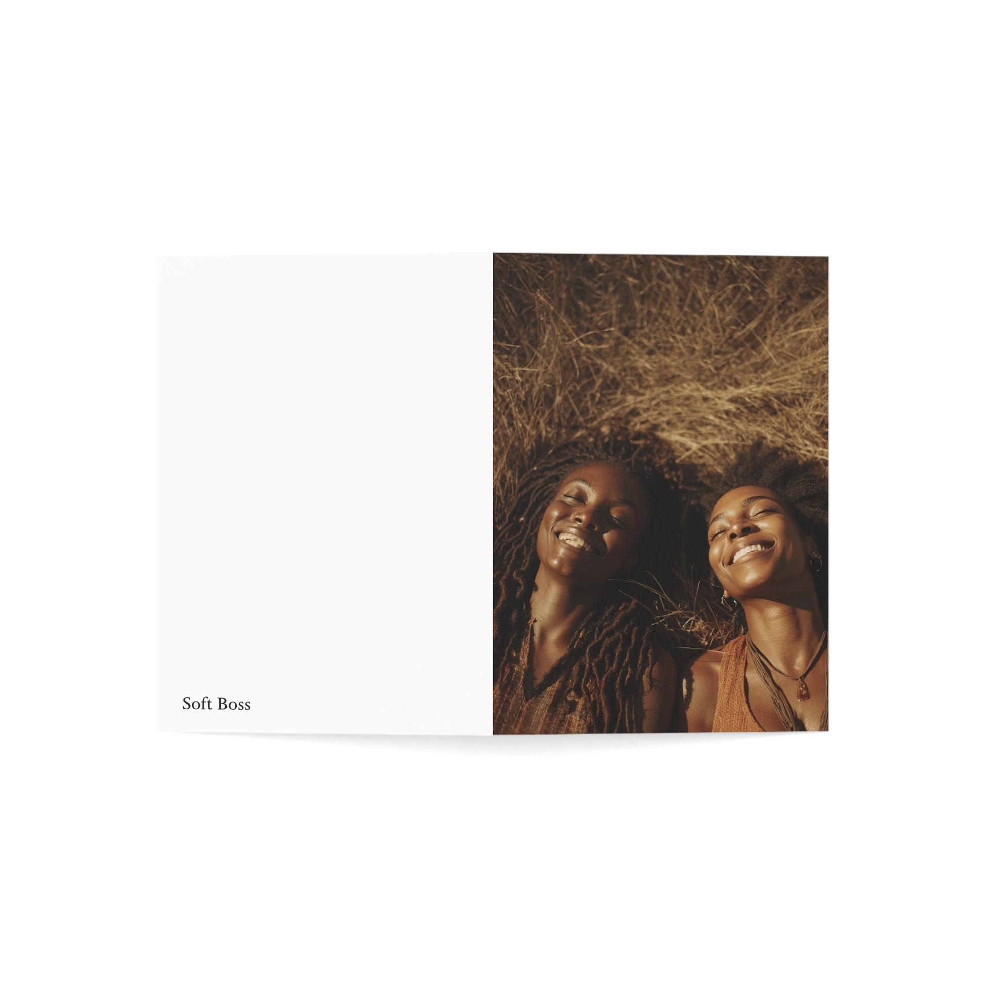 Soft Boss Greeting Card — Just Because Bestie (1, 10, 30, and 50pcs)