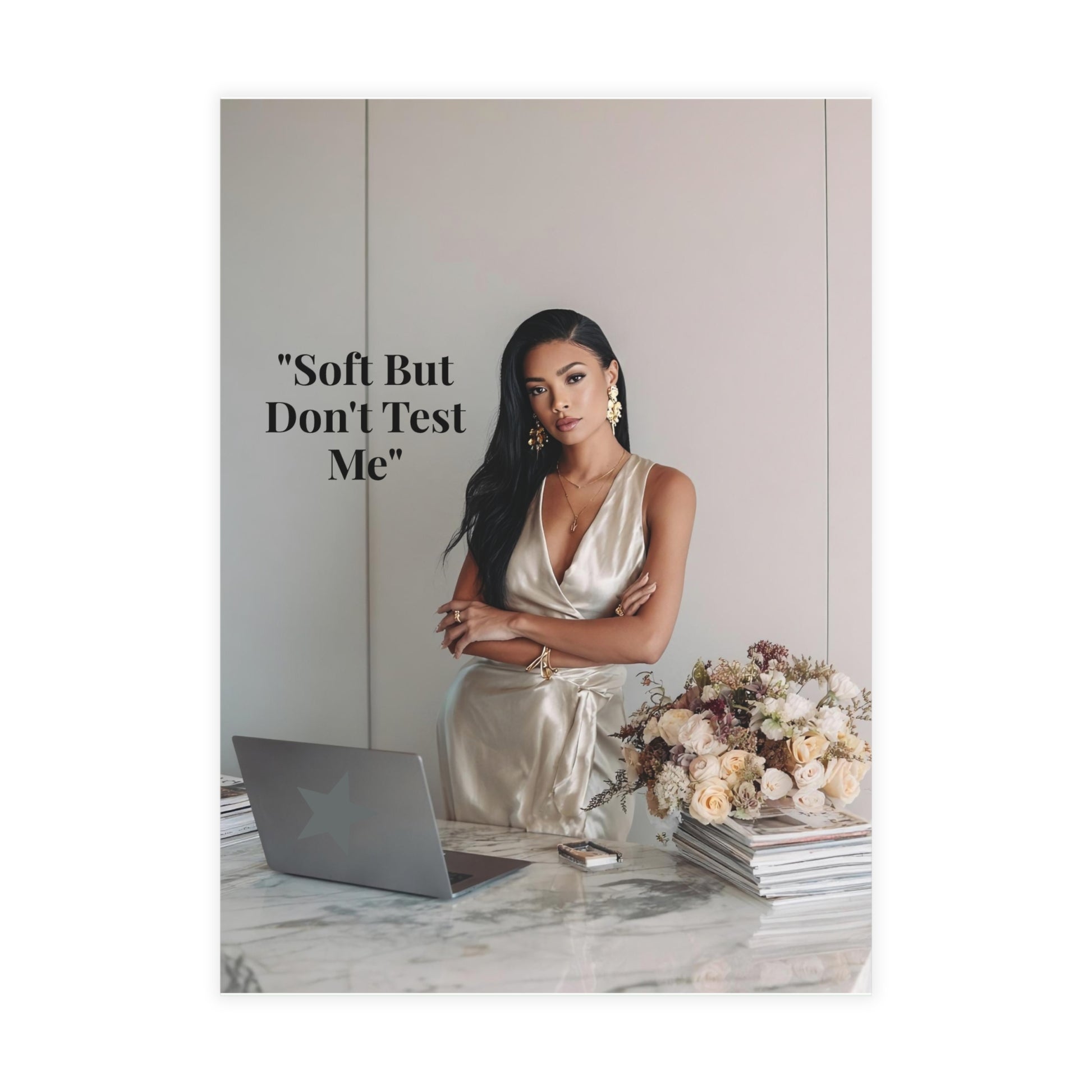 “Soft Boss Energy “ Signature Postcard — Just Because Bestie Bundle with Envelopes - Perfect for Greetings, Invitations, Holiday Wishes, Thank You Notes, and More