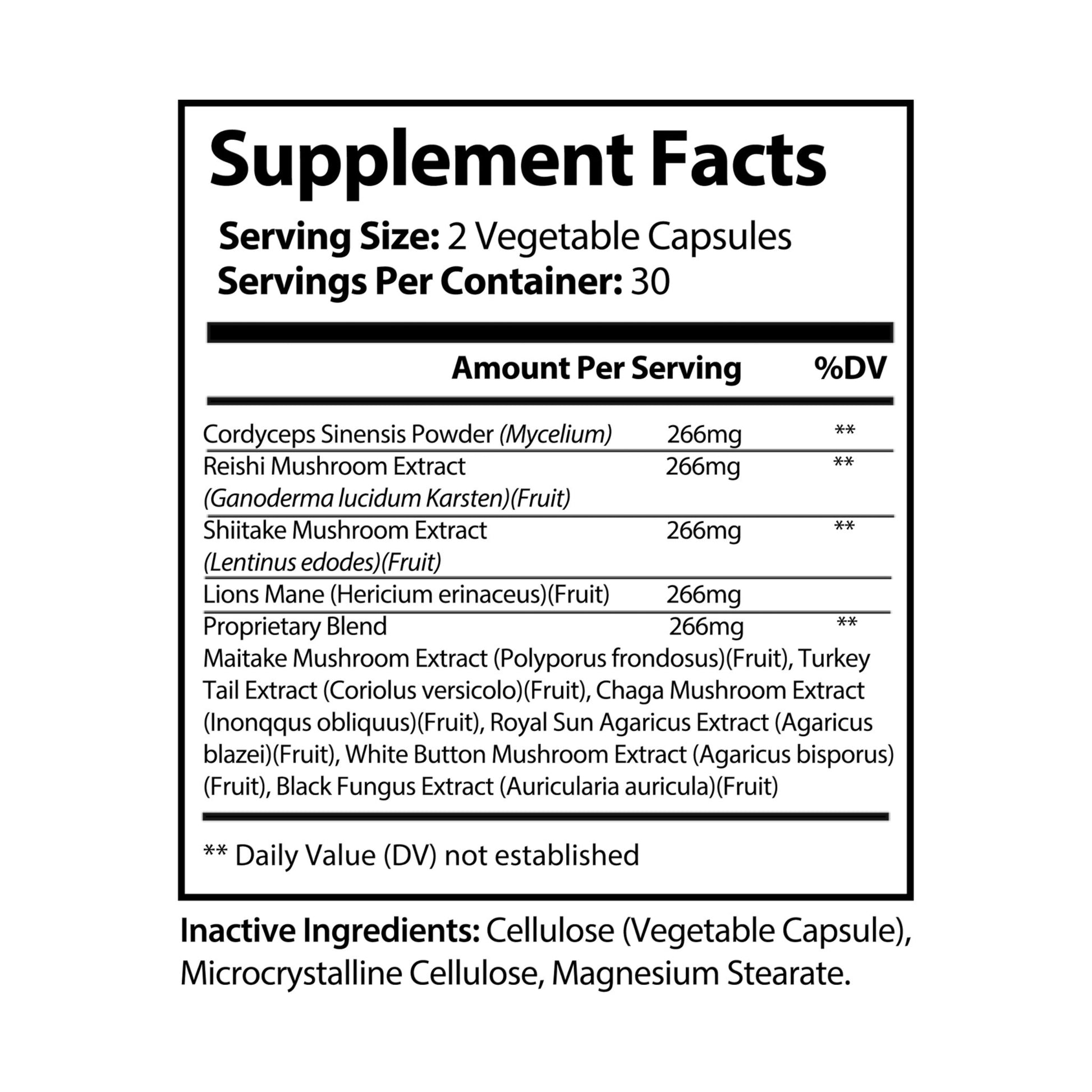 BotaniFlow™ Mushroom Blend Brain, Body, and Energy in Harmony (60 Capsules)