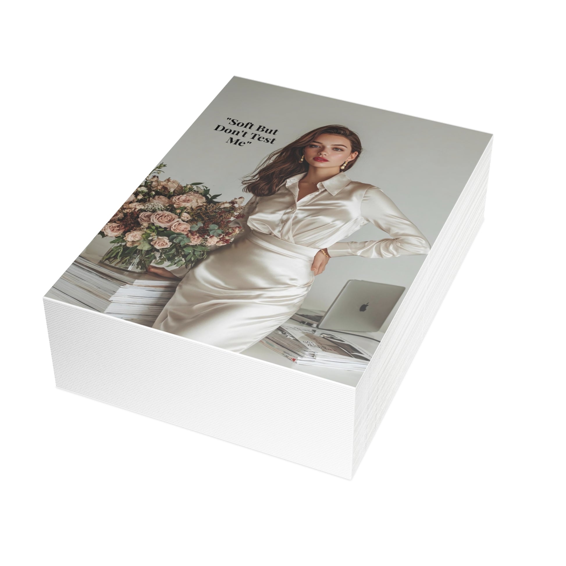 “Soft Boss Energy” Signature Postcard — Just Because Bestie Bundle with Envelopes - Perfect for Greetings, Invitations, Holiday Wishes, Thank You Notes, and More