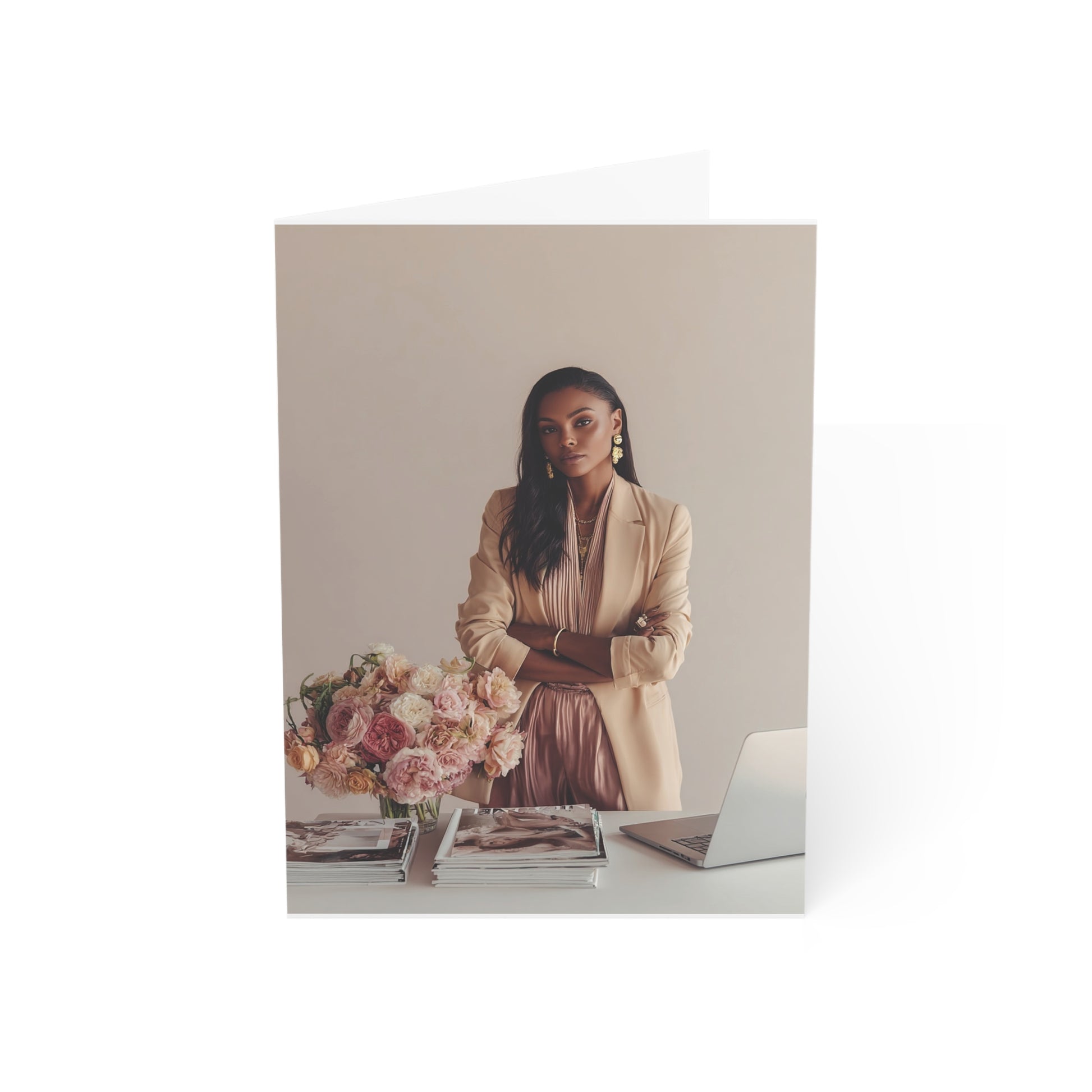 Soft Boss Signature Greeting Card — Just Because Bestie (1, 10, 30, and 50pcs)