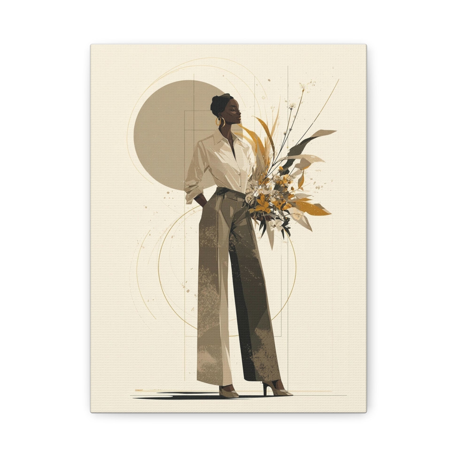 La Femme Forte Stretched Canvas Art | Modern Home Decor, Wall Art, Gift for Her, Bridal Shower, Wedding Decoration