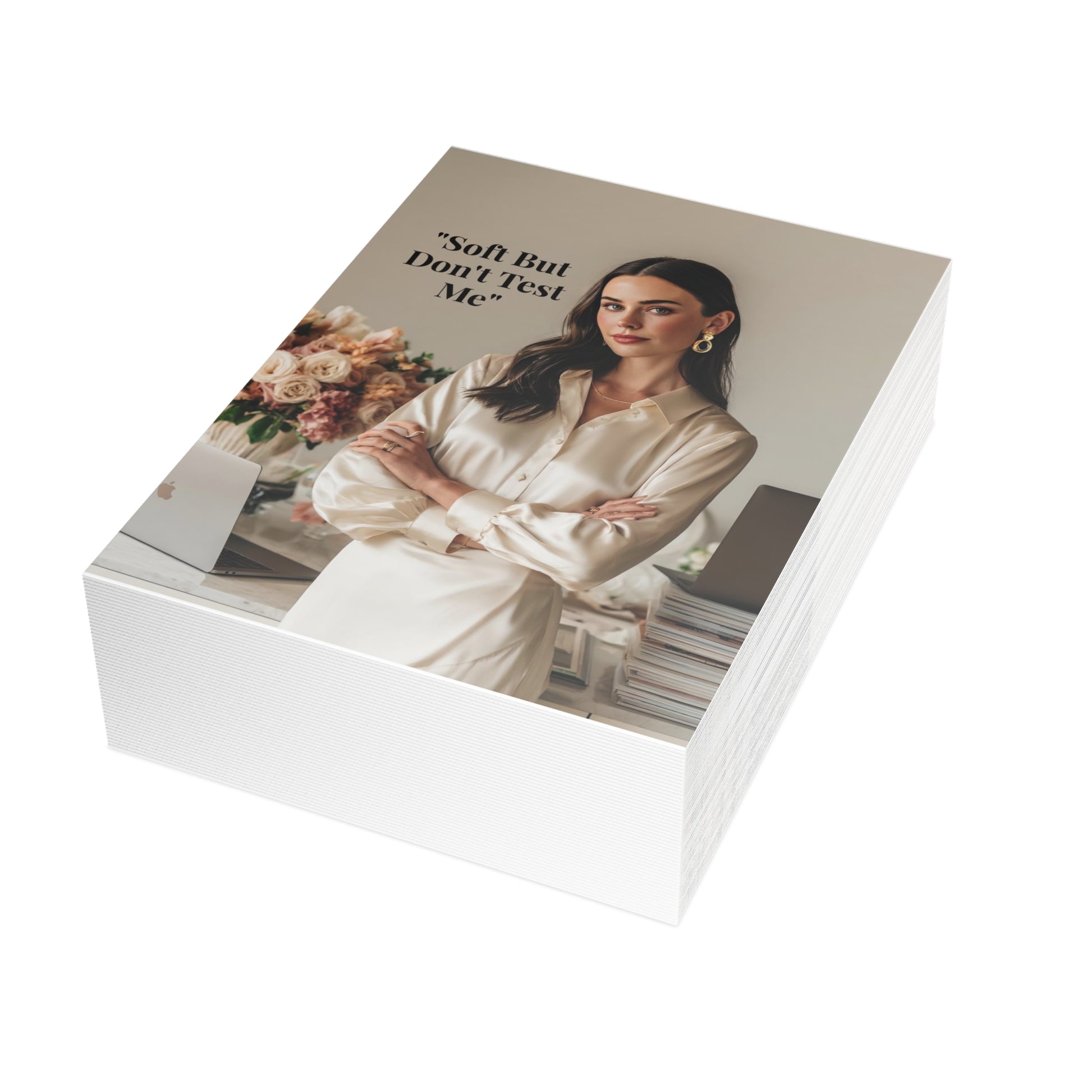 “Soft Boss Energy.” Signature Postcard — Just Because Bestie Bundle with Envelopes - Perfect for Greetings, Invitations, Holiday Wishes, Thank You Notes, and More