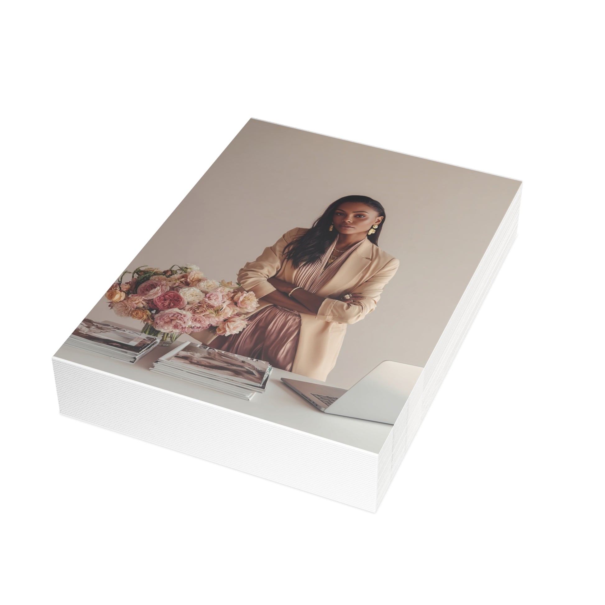 Soft Boss Signature Greeting Card — Just Because Bestie (1, 10, 30, and 50pcs)