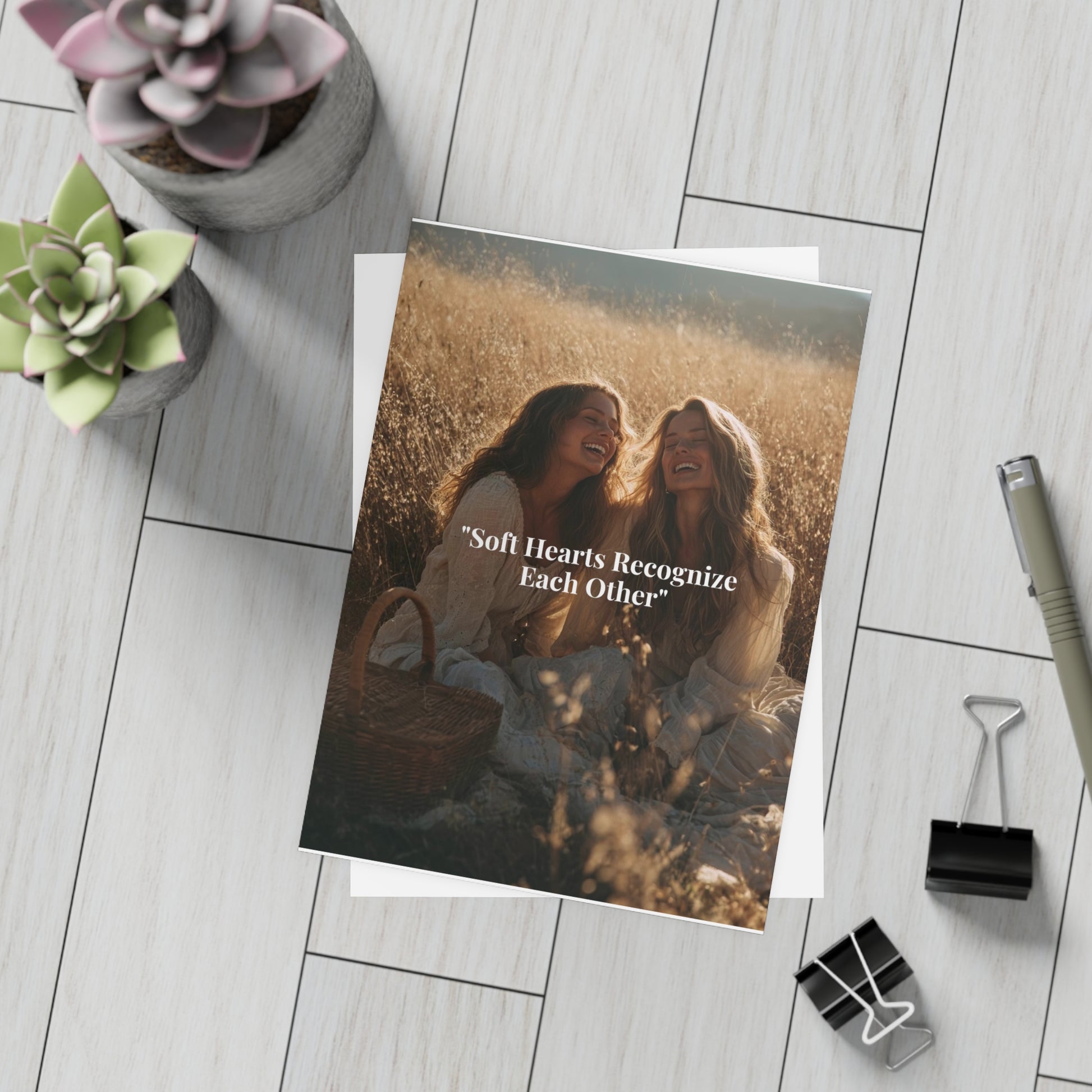 Soft Boss “Celebrating You” Postcard — Just Because Bestie Bundle with Envelopes - Perfect for Greetings, Invitations, Holiday Wishes, Thank You Notes, and More