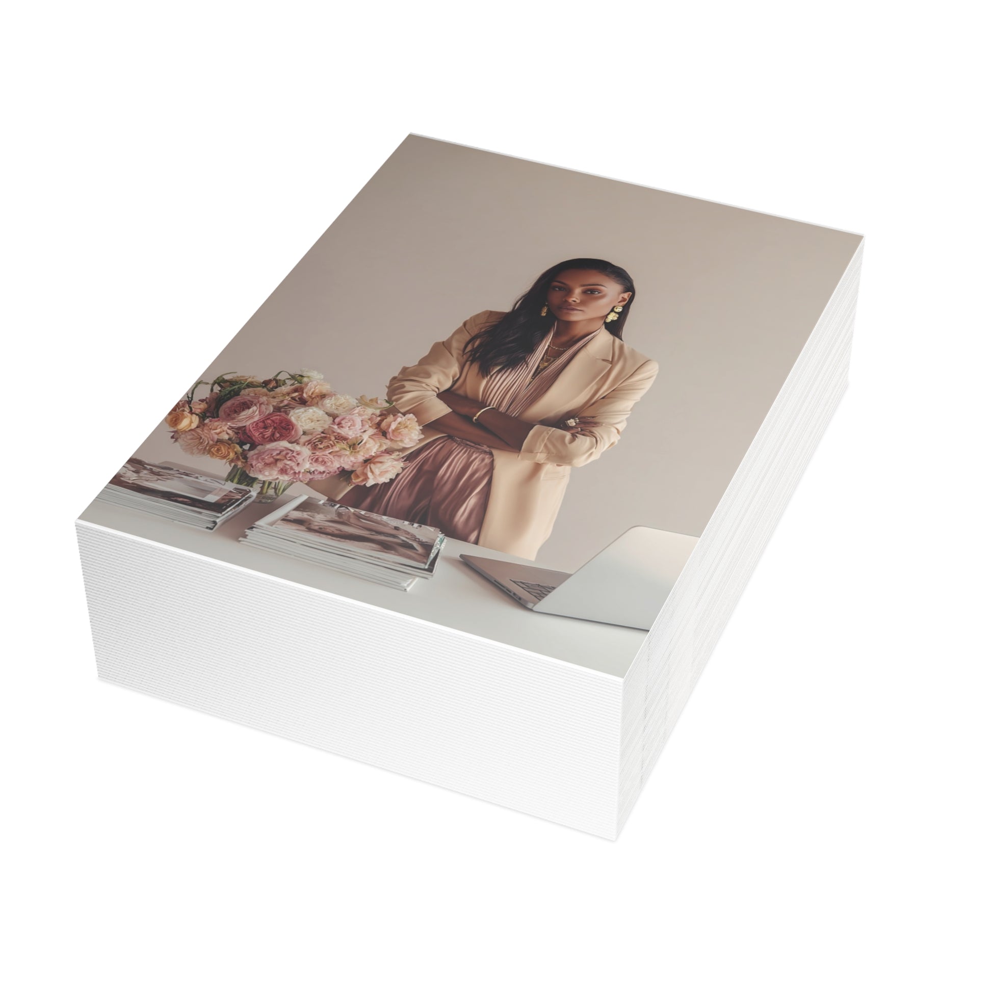Soft Boss Signature Greeting Card — Just Because Bestie (1, 10, 30, and 50pcs)