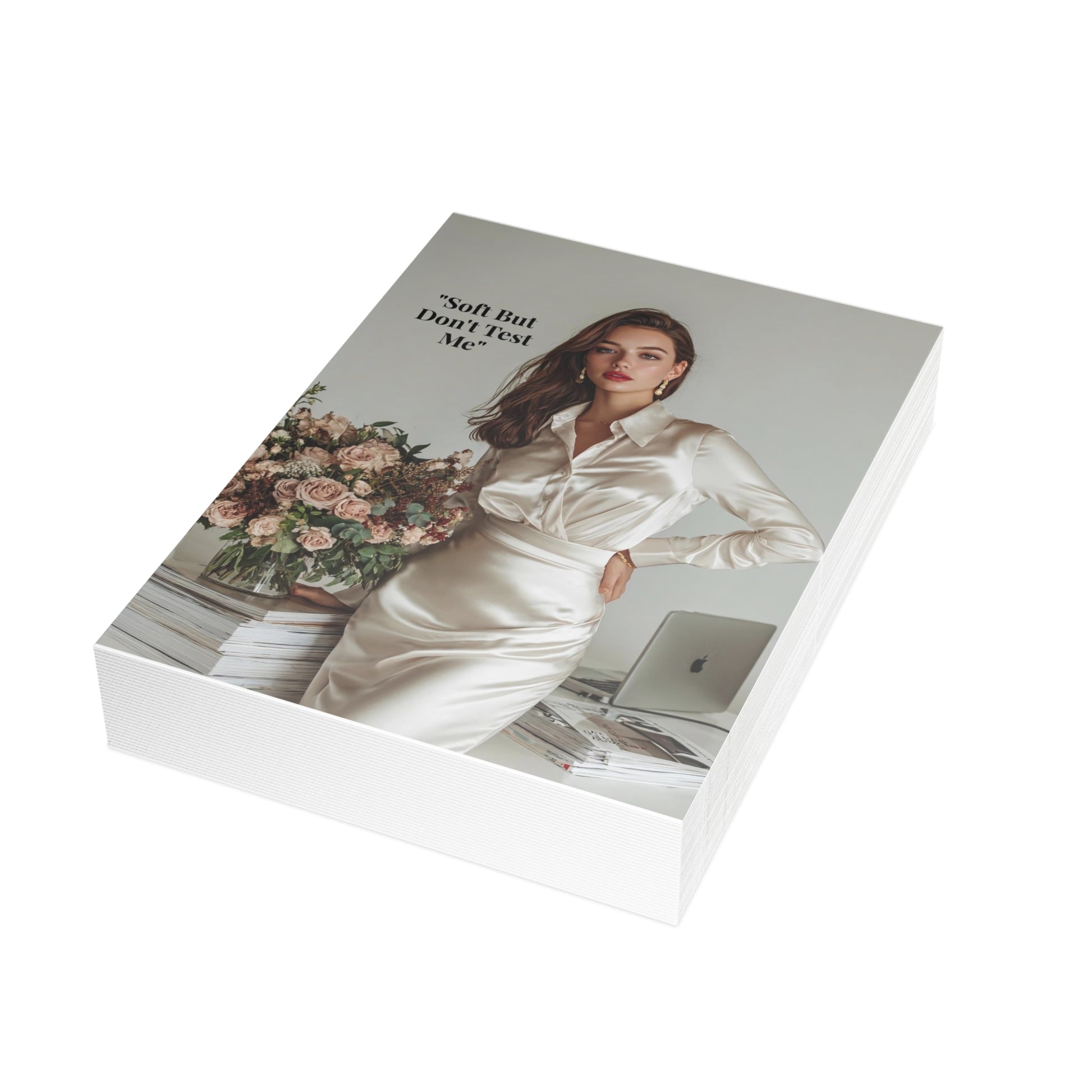 “Soft Boss Energy” Signature Postcard — Just Because Bestie Bundle with Envelopes - Perfect for Greetings, Invitations, Holiday Wishes, Thank You Notes, and More