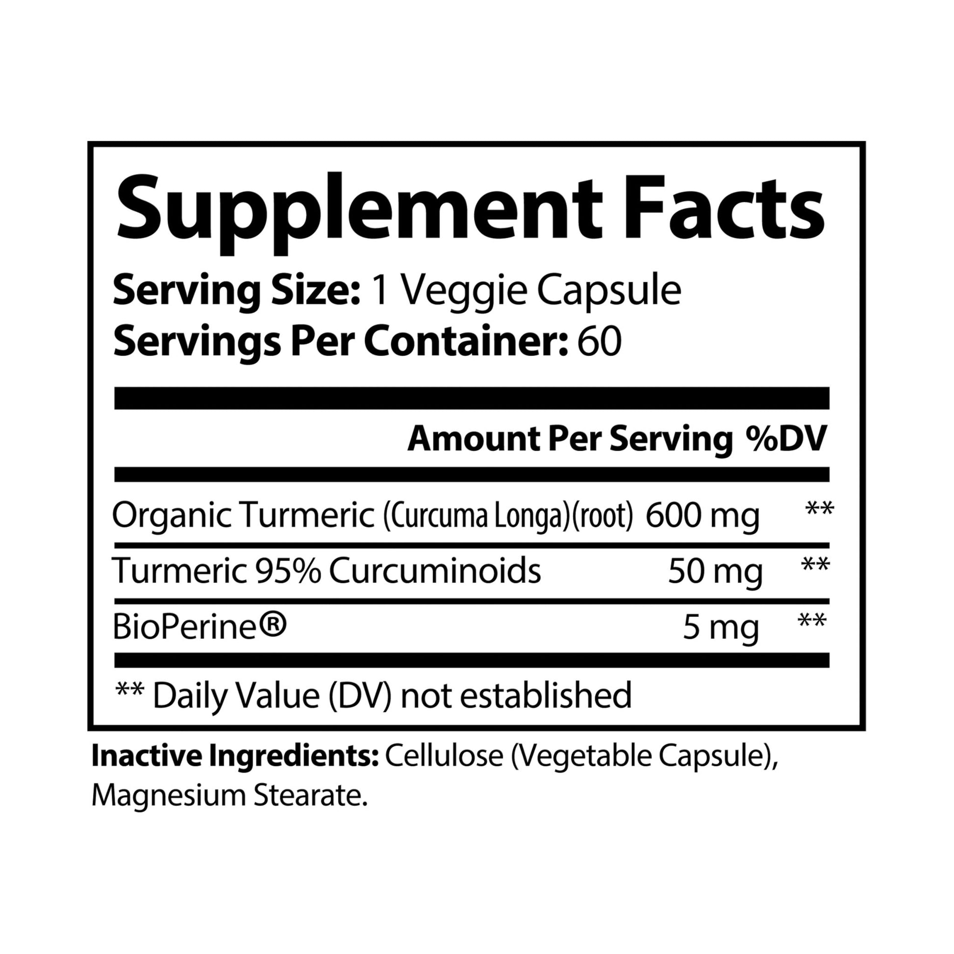 BotaniFlow™ Turmeric + BioPerine® Rooted in Relief Supplement (60 Capsules)