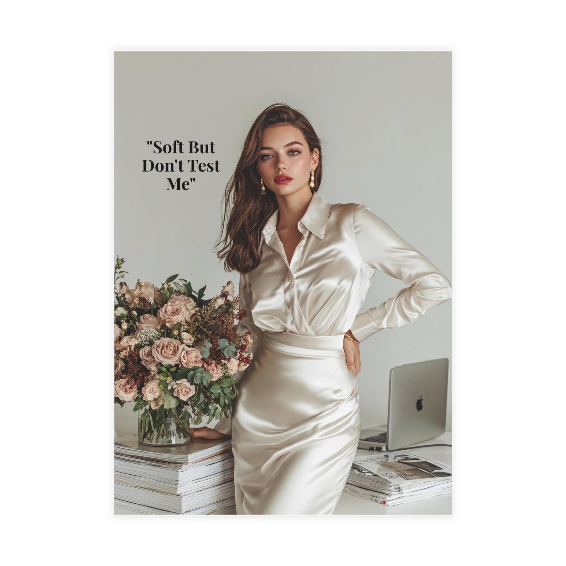 “Soft Boss Energy” Signature Postcard — Just Because Bestie Bundle with Envelopes - Perfect for Greetings, Invitations, Holiday Wishes, Thank You Notes, and More