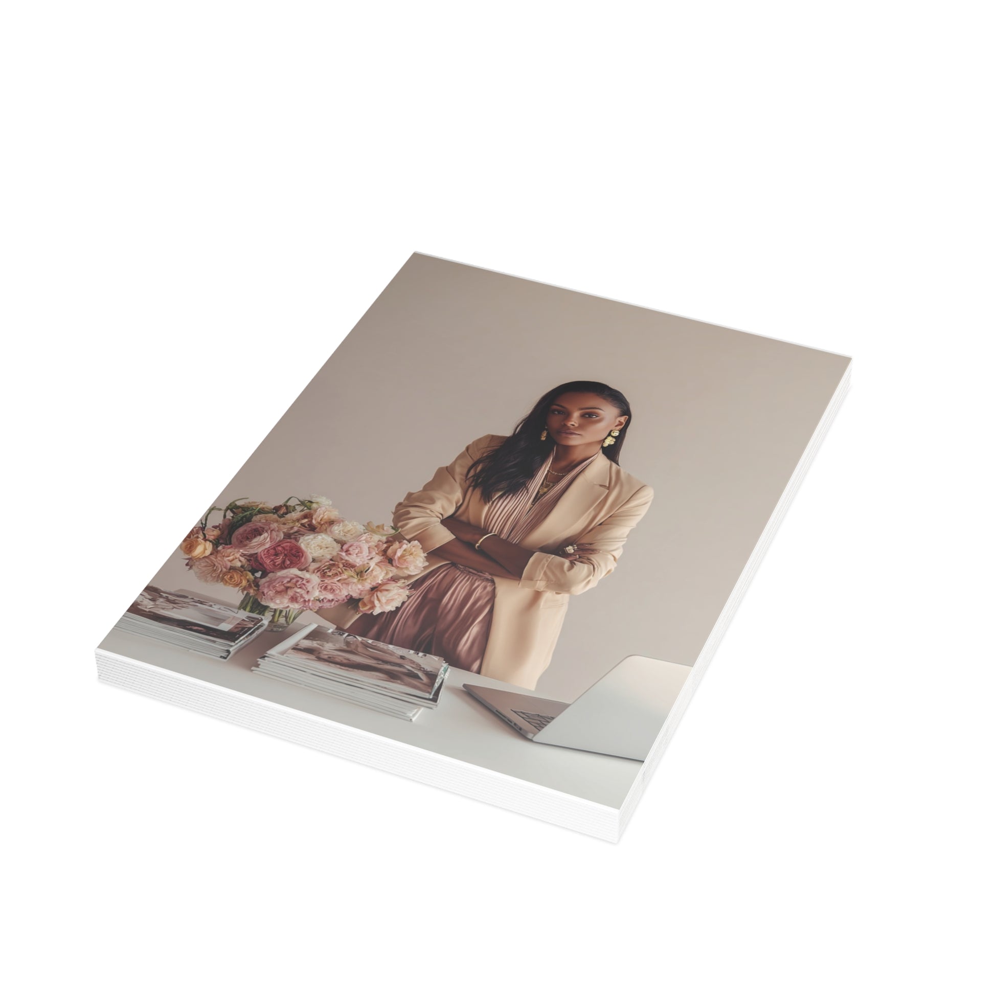 Soft Boss Signature Greeting Card — Just Because Bestie (1, 10, 30, and 50pcs)