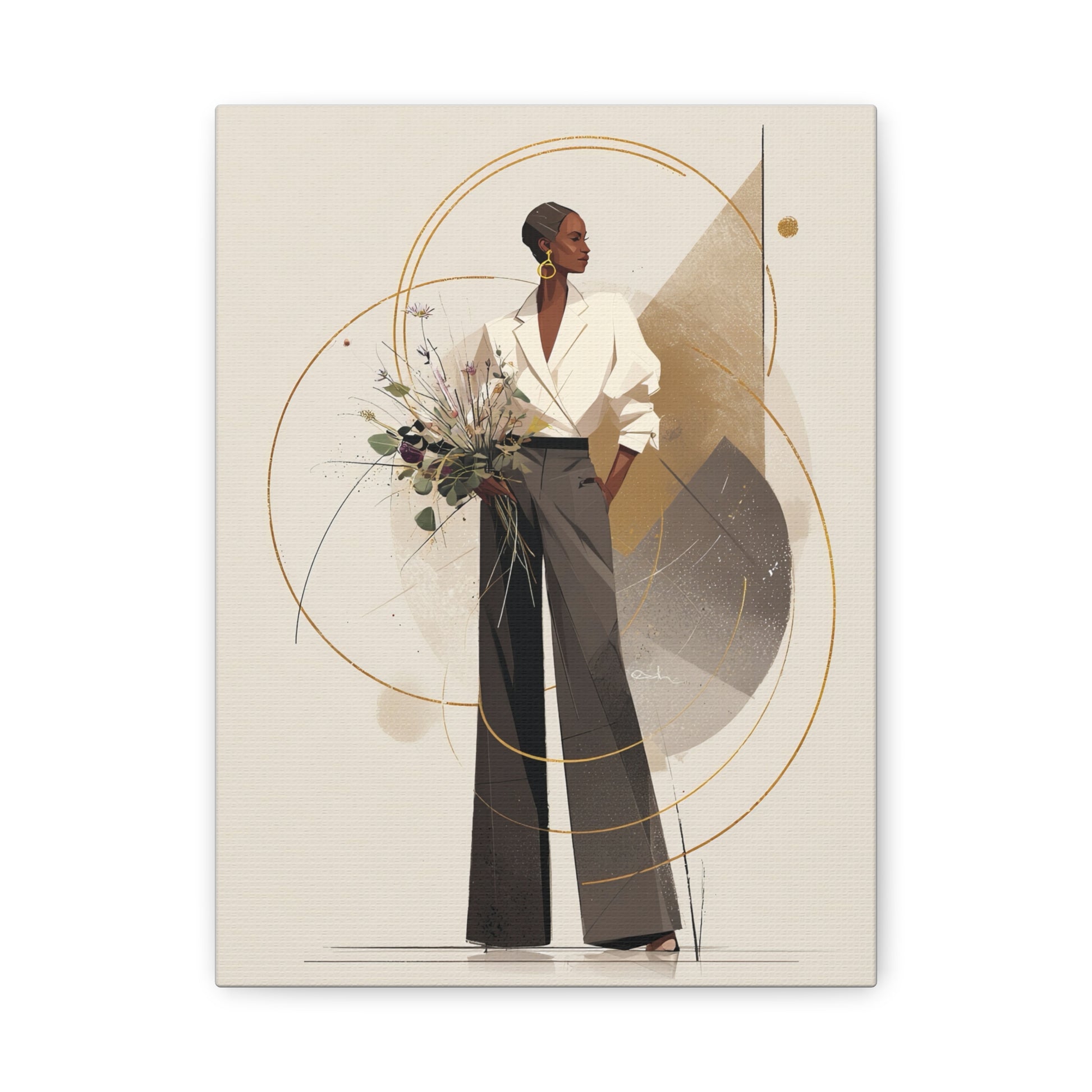 La Femme Forte Stretched Canvas Art | Modern Home Decor, Wall Art, Gift for Her, Bridal Shower, Wedding Decoration