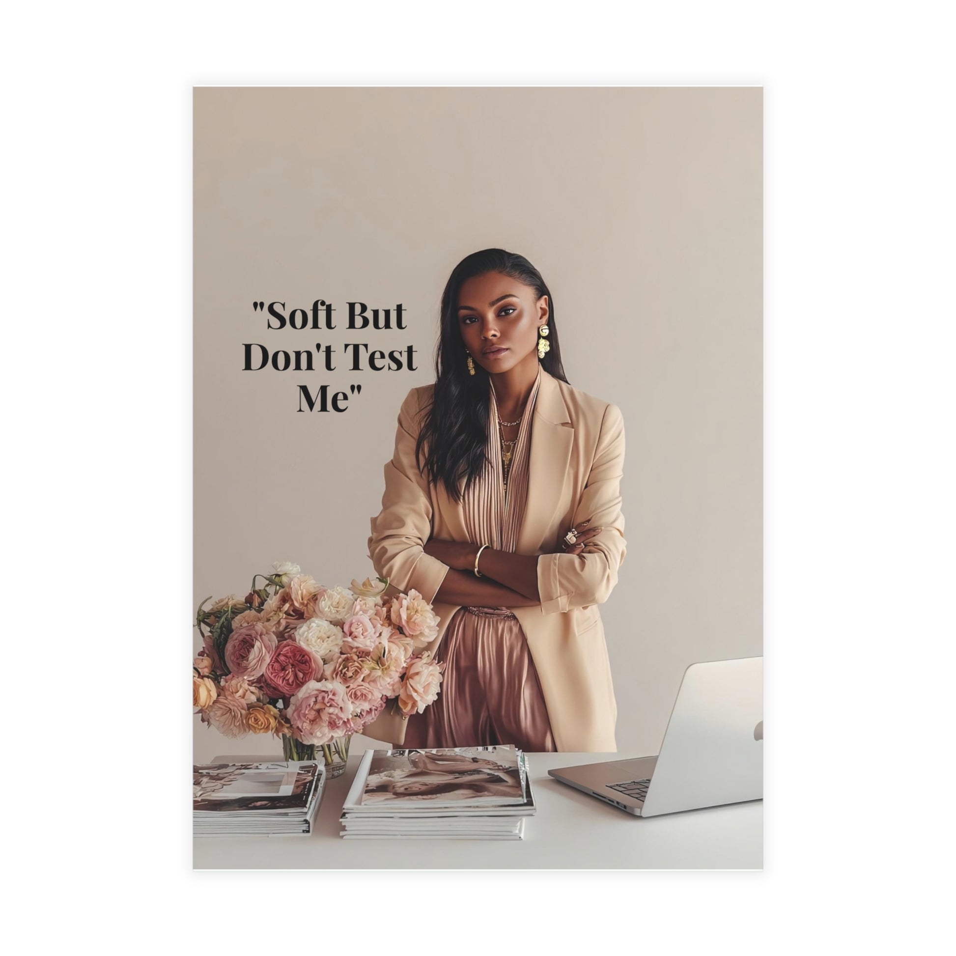 “Soft Boss Energy” Signature Postcard — Just Because Bestie Bundle with Envelopes - Perfect for Greetings, Invitations, Holiday Wishes, Thank You Notes, and More