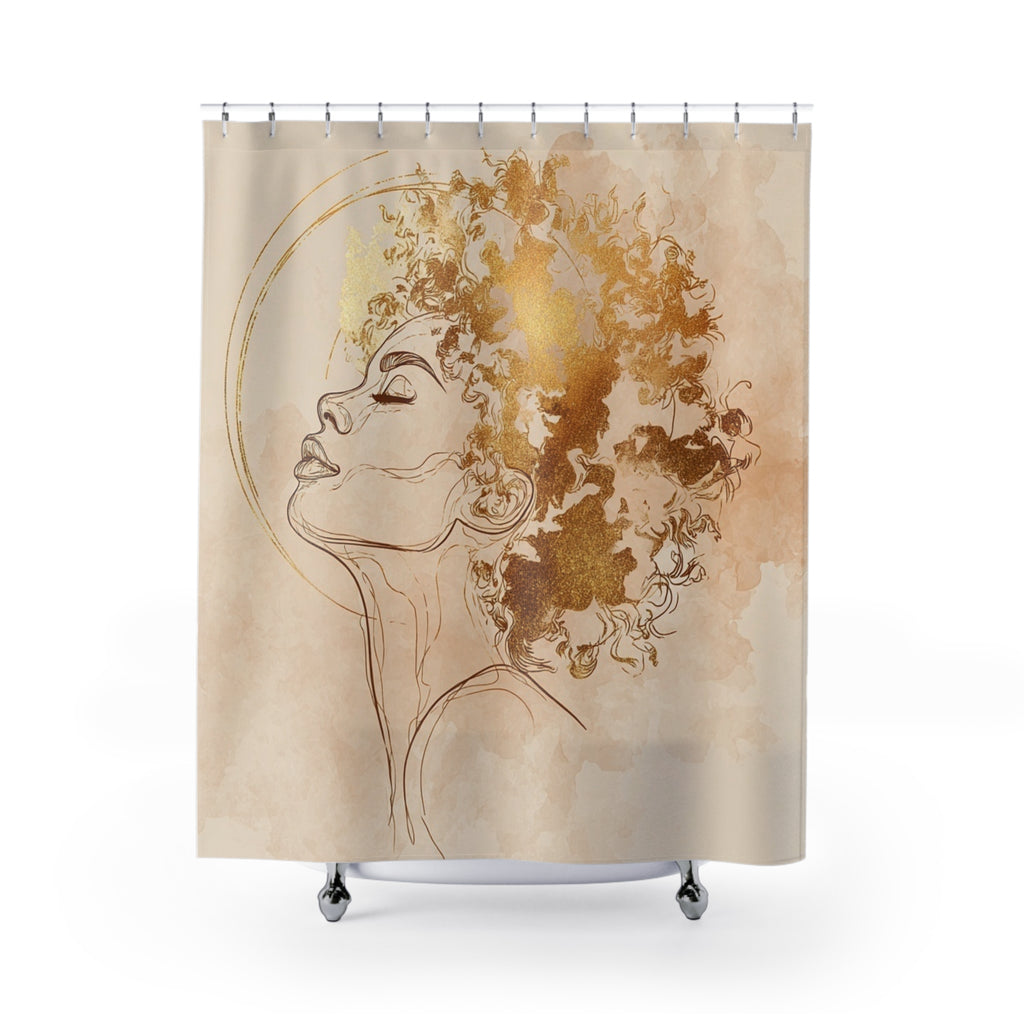Crown of Her Shower Curtain, Modern Bathroom Decor, Boho Style Home, Gift for Her, Unique Shower Accessory