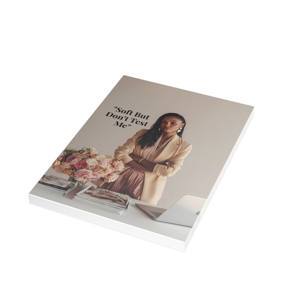 “Soft Boss Energy” Signature Postcard — Just Because Bestie Bundle with Envelopes - Perfect for Greetings, Invitations, Holiday Wishes, Thank You Notes, and More