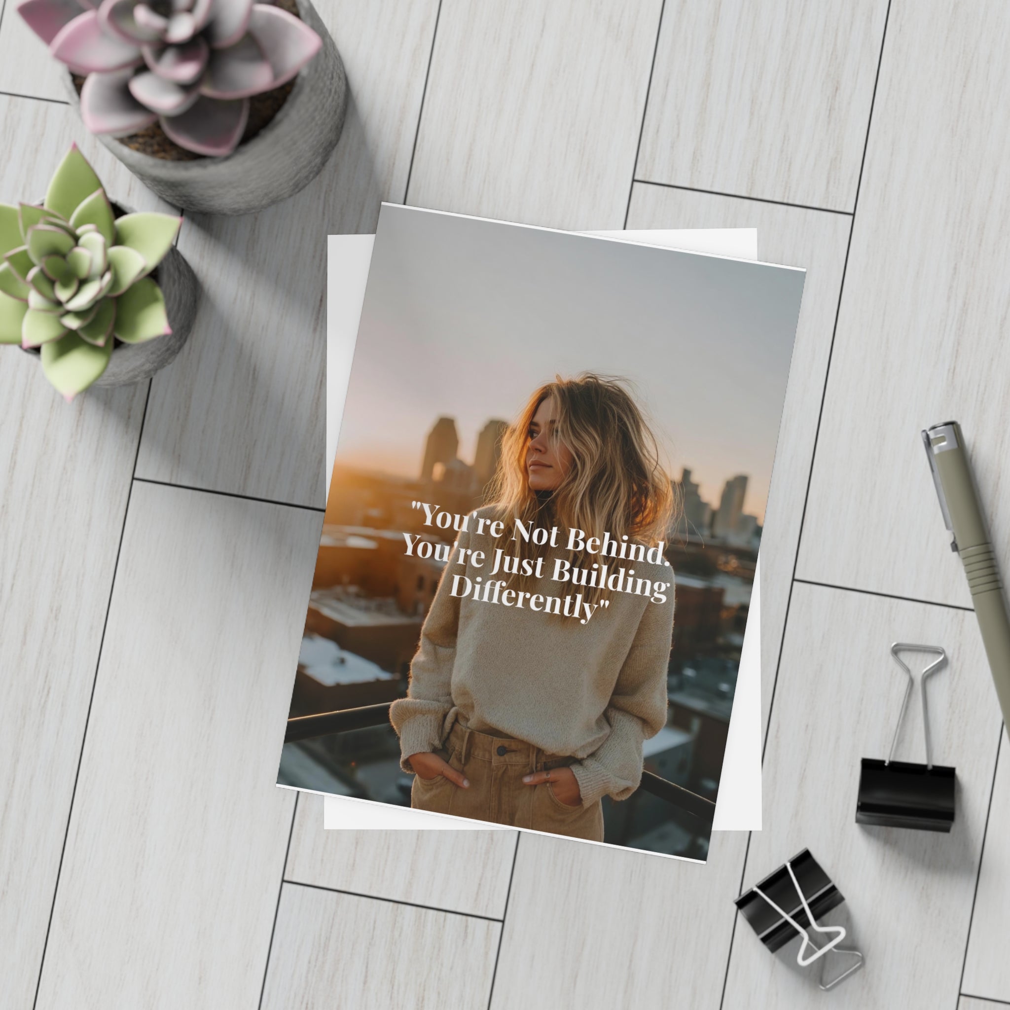 Soft Boss “Sis, don’t fold” Encouragement Postcard Bundle with Envelopes - Perfect for Greetings, Invitations, Holiday Wishes, Thank You Notes, and More