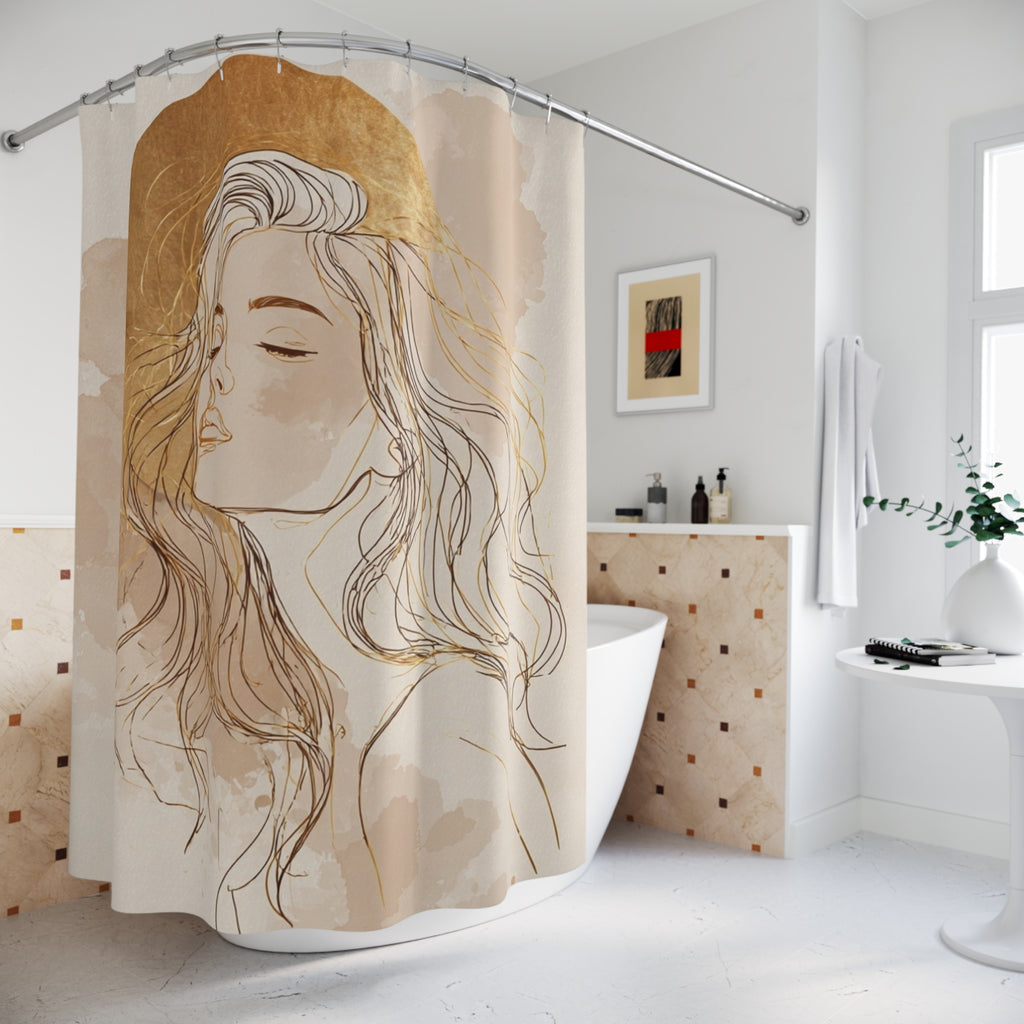Crown of Her Shower Curtain, Modern Bathroom Decor, Boho Style Home, Gift for Her, Unique Shower Accessory
