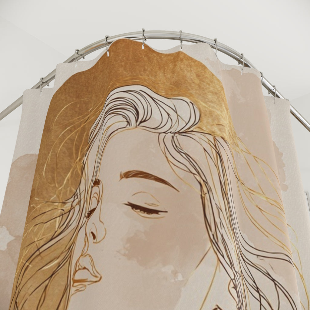 Crown of Her Shower Curtain, Modern Bathroom Decor, Boho Style Home, Gift for Her, Unique Shower Accessory