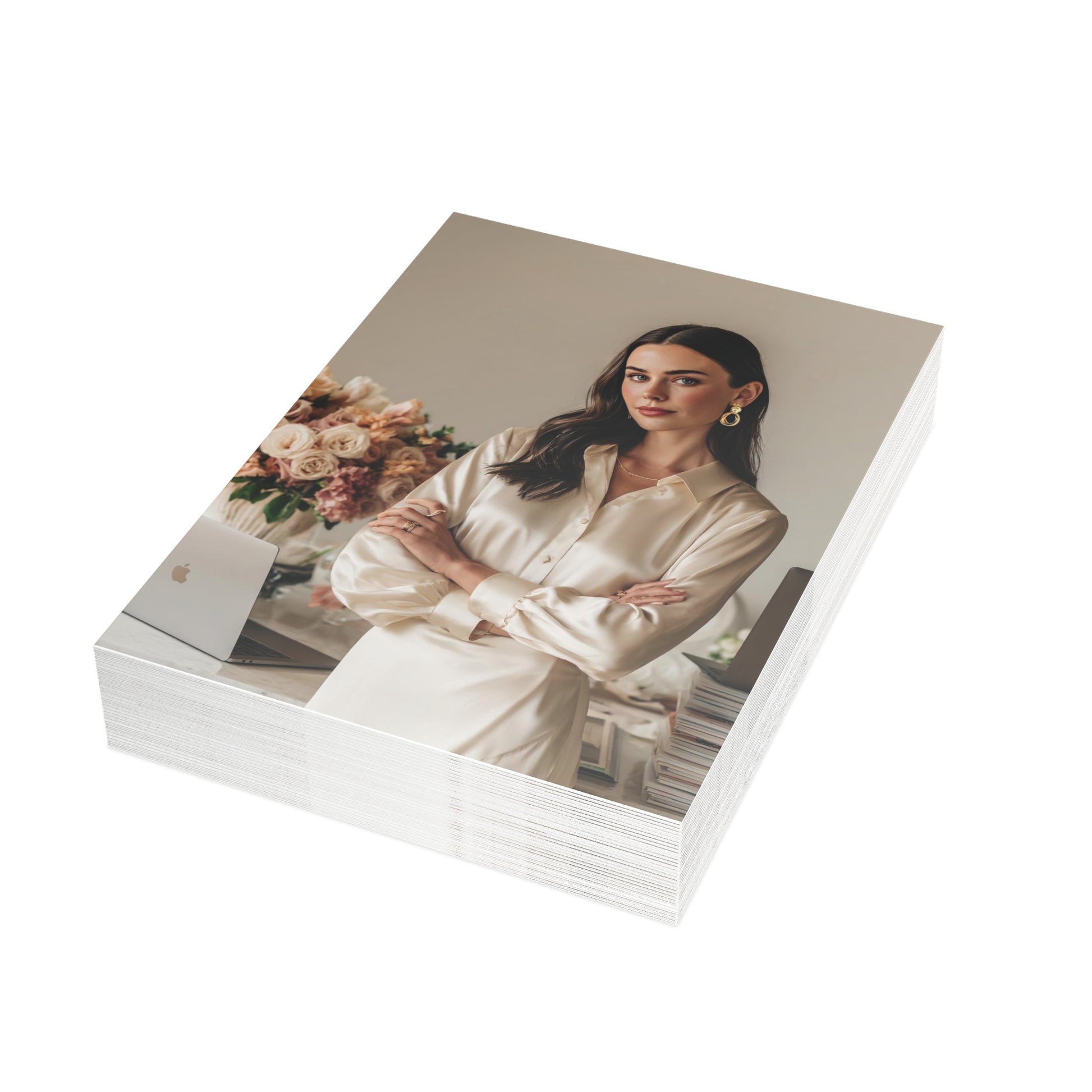 “Soft Boss Energy” Signature Greeting Card — Just Because Bestie (1, 10, 30, and 50pcs)