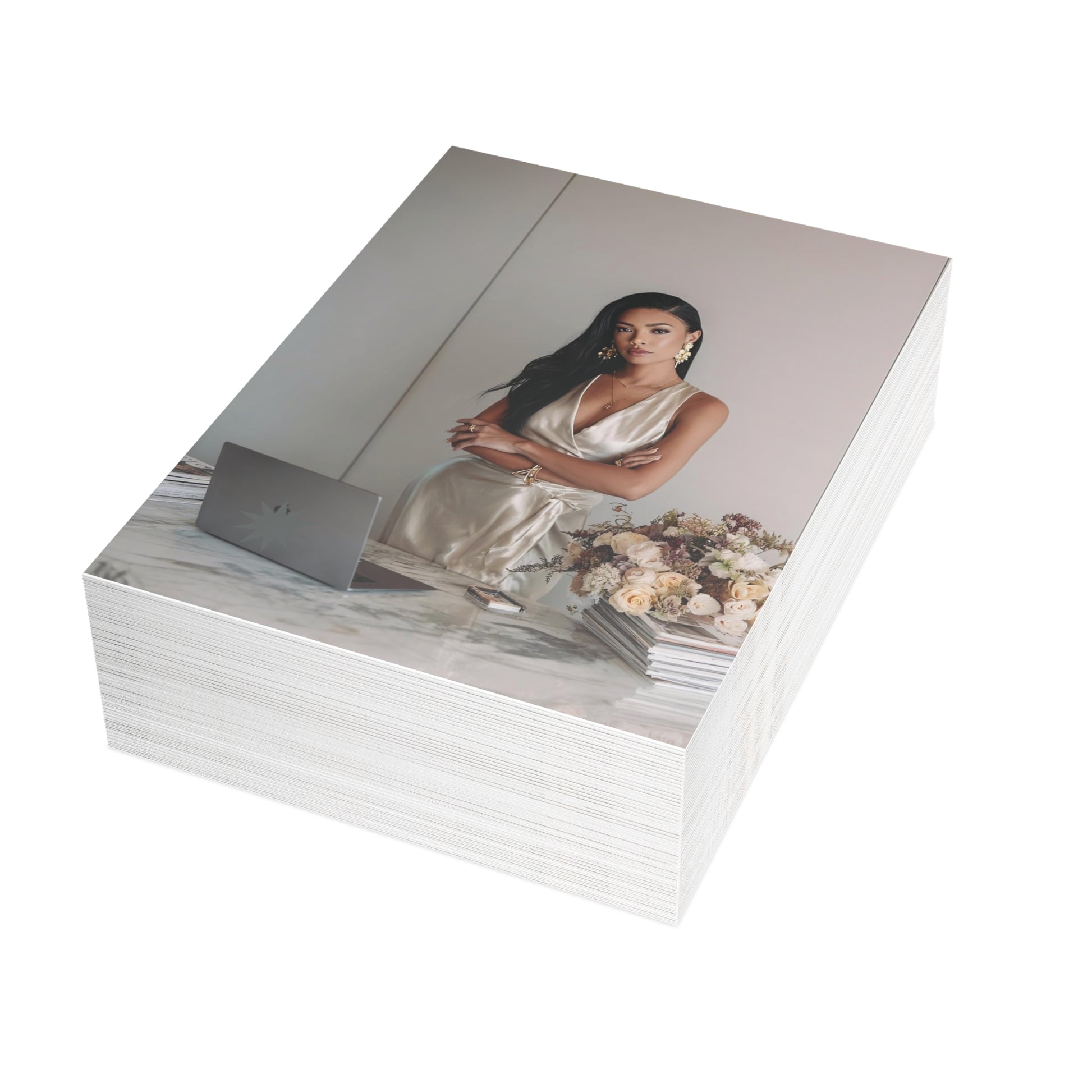 “Soft Boss Energy” Signature Greeting Card — Just Because Bestie (1, 10, 30, and 50pcs)