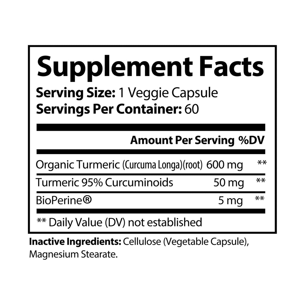 BotaniFlow™ Turmeric + BioPerine®  Rooted in Relief Supplement (60 Capsules)