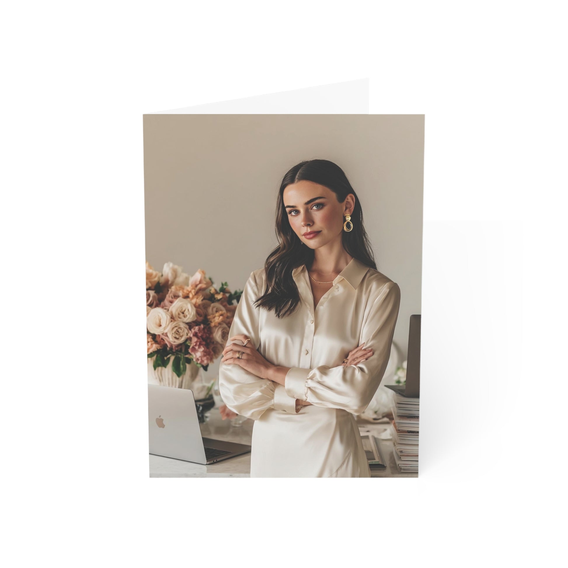 “Soft Boss Energy” Signature Greeting Card — Just Because Bestie (1, 10, 30, and 50pcs)