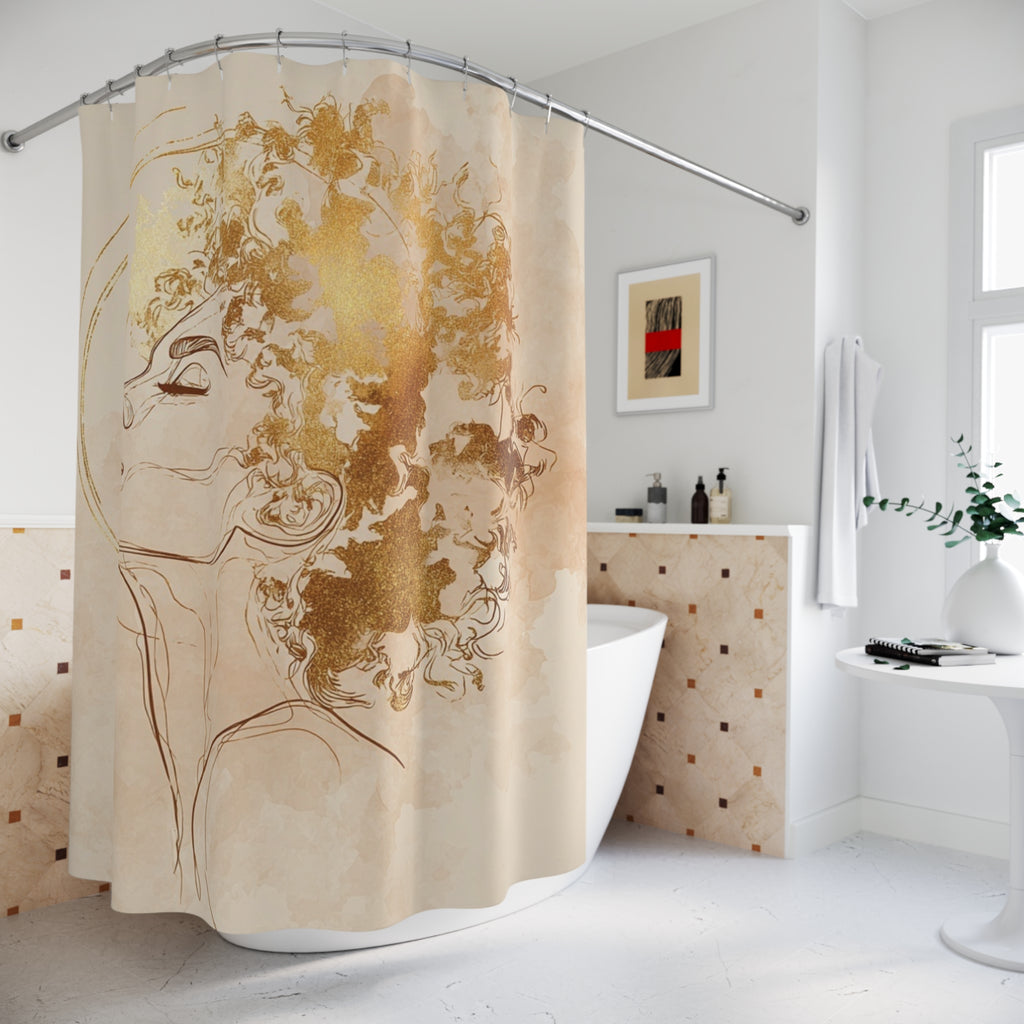 Crown of Her Shower Curtain, Modern Bathroom Decor, Boho Style Home, Gift for Her, Unique Shower Accessory