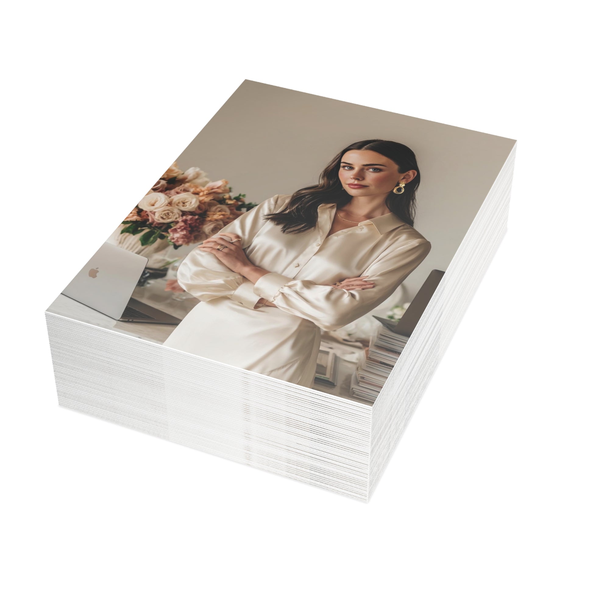 “Soft Boss Energy” Signature Greeting Card — Just Because Bestie (1, 10, 30, and 50pcs)