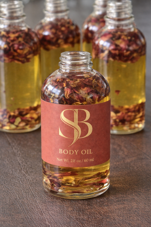 2oz Rose Infused Body Oil