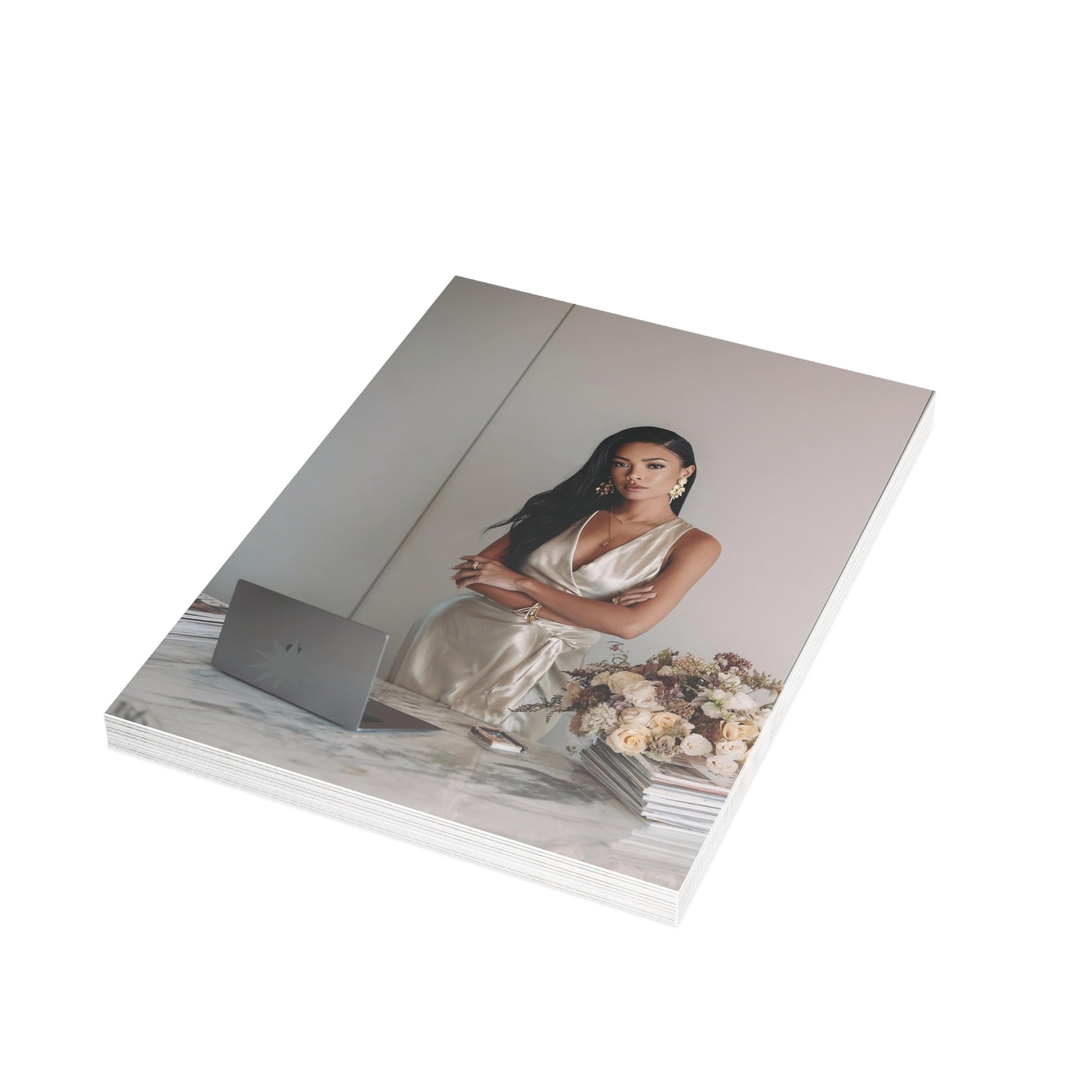 “Soft Boss Energy” Signature Greeting Card — Just Because Bestie (1, 10, 30, and 50pcs)