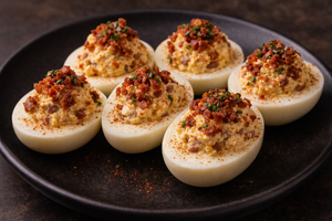 Turkey Bacon Deviled Eggs