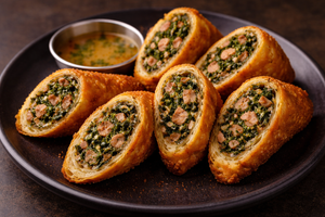 Kale & Smoked Turkey Egg Rolls